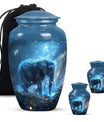 Blue Elephant Galaxy Cremation Urns For Human Ashes - Urns For Men & Women