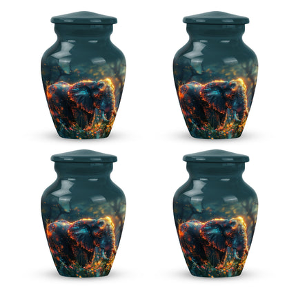 Personalized Elephant Cremation Urn for Women - 10-inch, 200 cu in - Yatskia