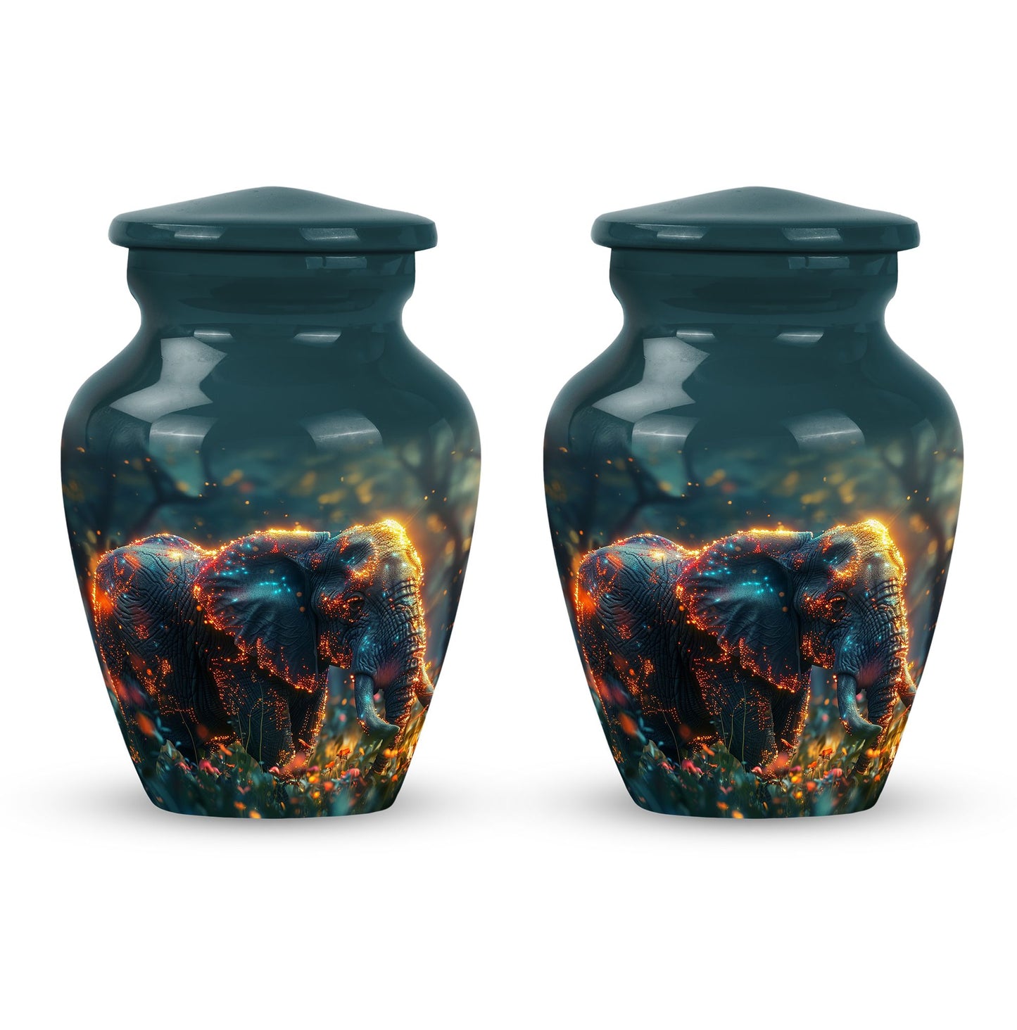 Personalized Elephant Cremation Urn for Women - 10-inch, 200 cu in - Yatskia