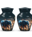 Majestic Elephant Night Forest Design - Funeral Urns For Men & Women