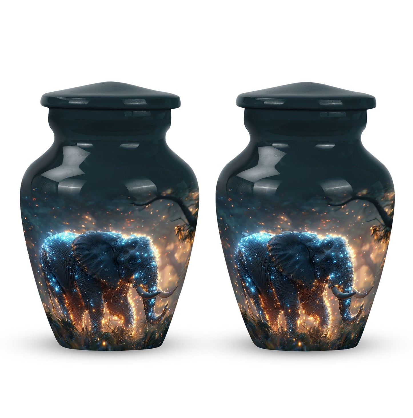 Personalized Elephant Cremation Urn for Men & Women - 10-inch, 200 cu in - Yatskia