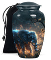 Majestic Elephant Night Forest Design - Funeral Urns For Men & Women