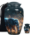 Majestic Elephant Night Forest Design - Funeral Urns For Men & Women