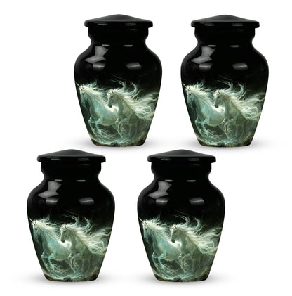 White Personalized White Cremation Urn for Adult - 10-inch, 200 cu in - Yatskia