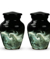 White Unicorn Black Urn - Cremation Urns For Adult Ashes Women