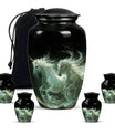 White Unicorn Black Urn - Cremation Urns For Adult Ashes Women