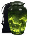 Majestic Green Unicorn Cremation Urn - Urns For Women Ashes