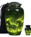 Majestic Green Unicorn Cremation Urn - Urns For Women Ashes