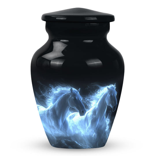 White Horse Cremation Urn Adult Urns For Human Ashes
