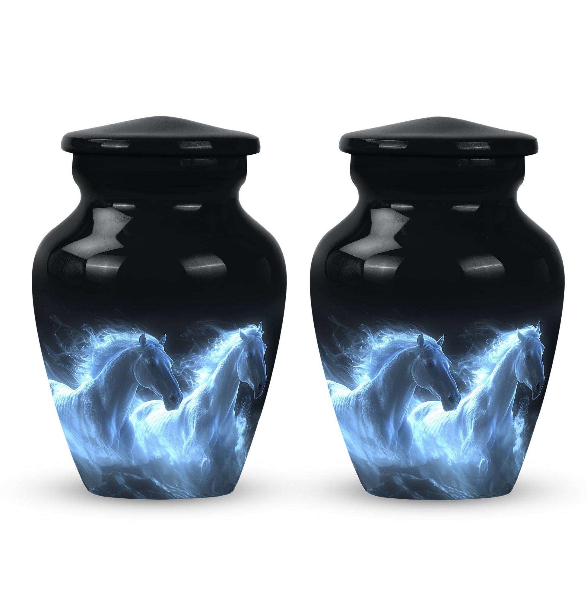 White Horse Cremation Urn - Adult Urns For Human Ashes Women