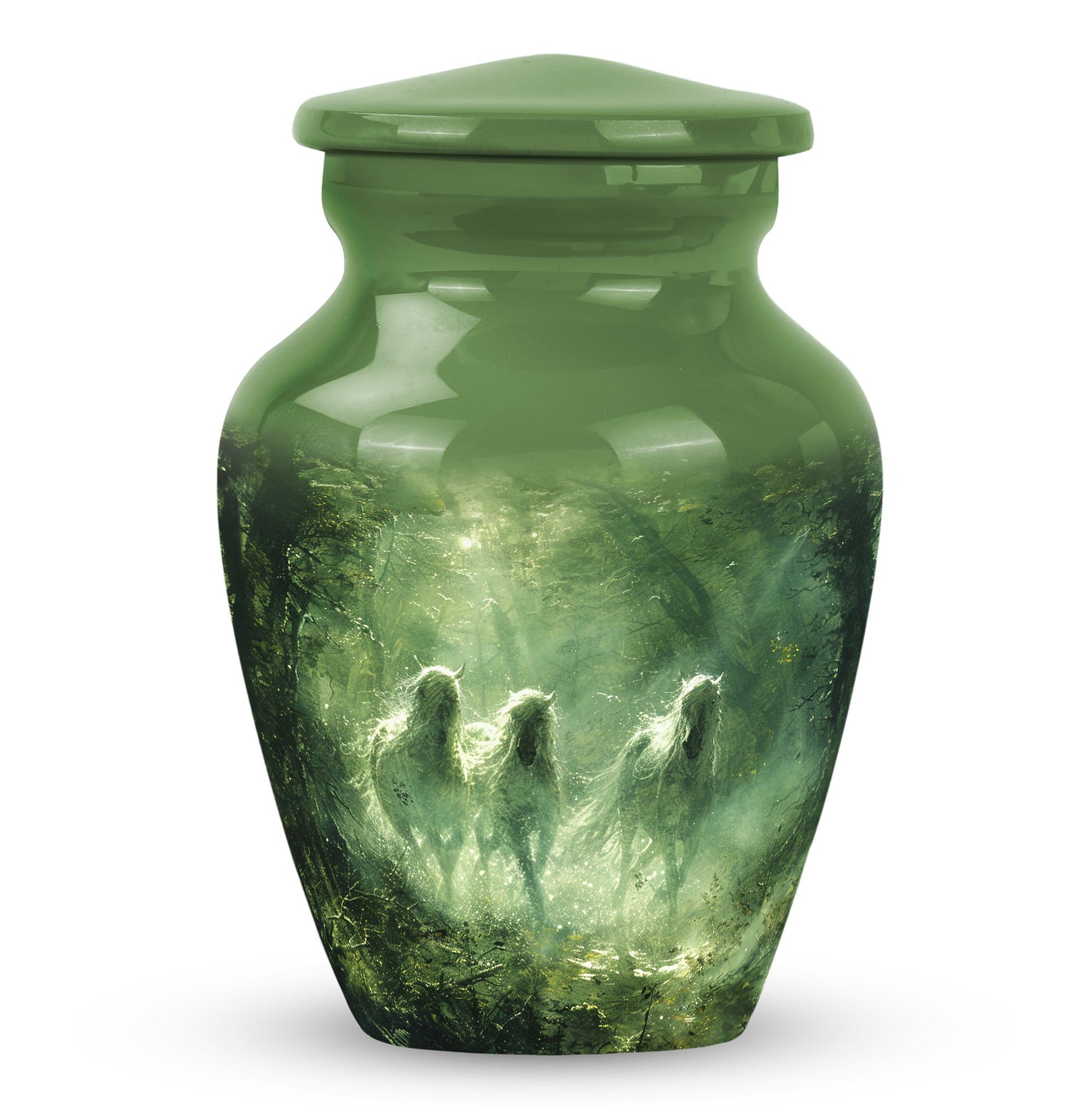 Unicorn In Forest Urn - Large Urn For Ashes For Women