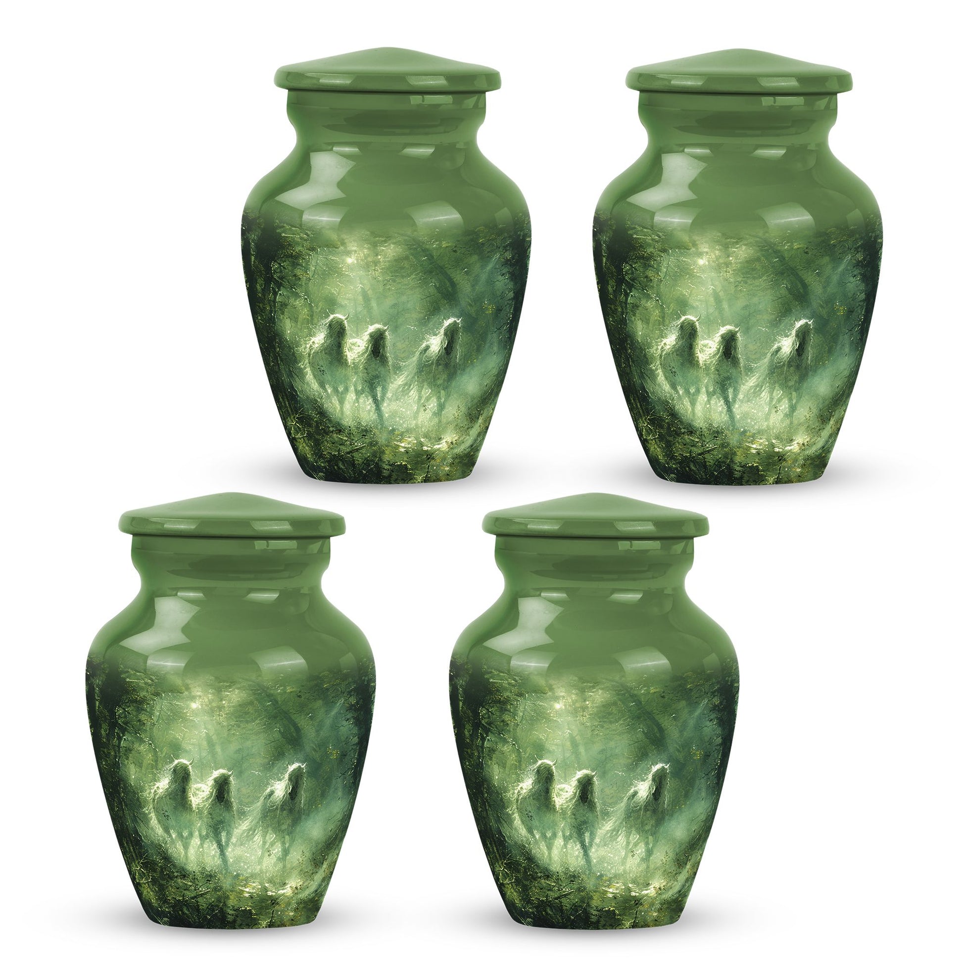 Unicorn In Forest Urn - Large Urn For Ashes For Women