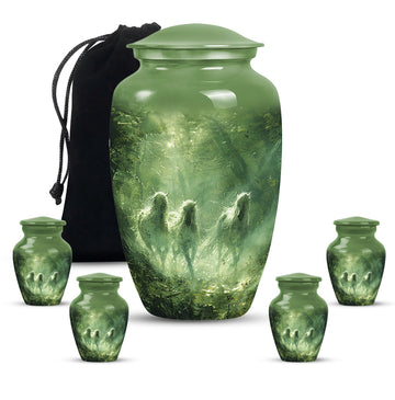 Large Urn With 4 Keepsake Urn