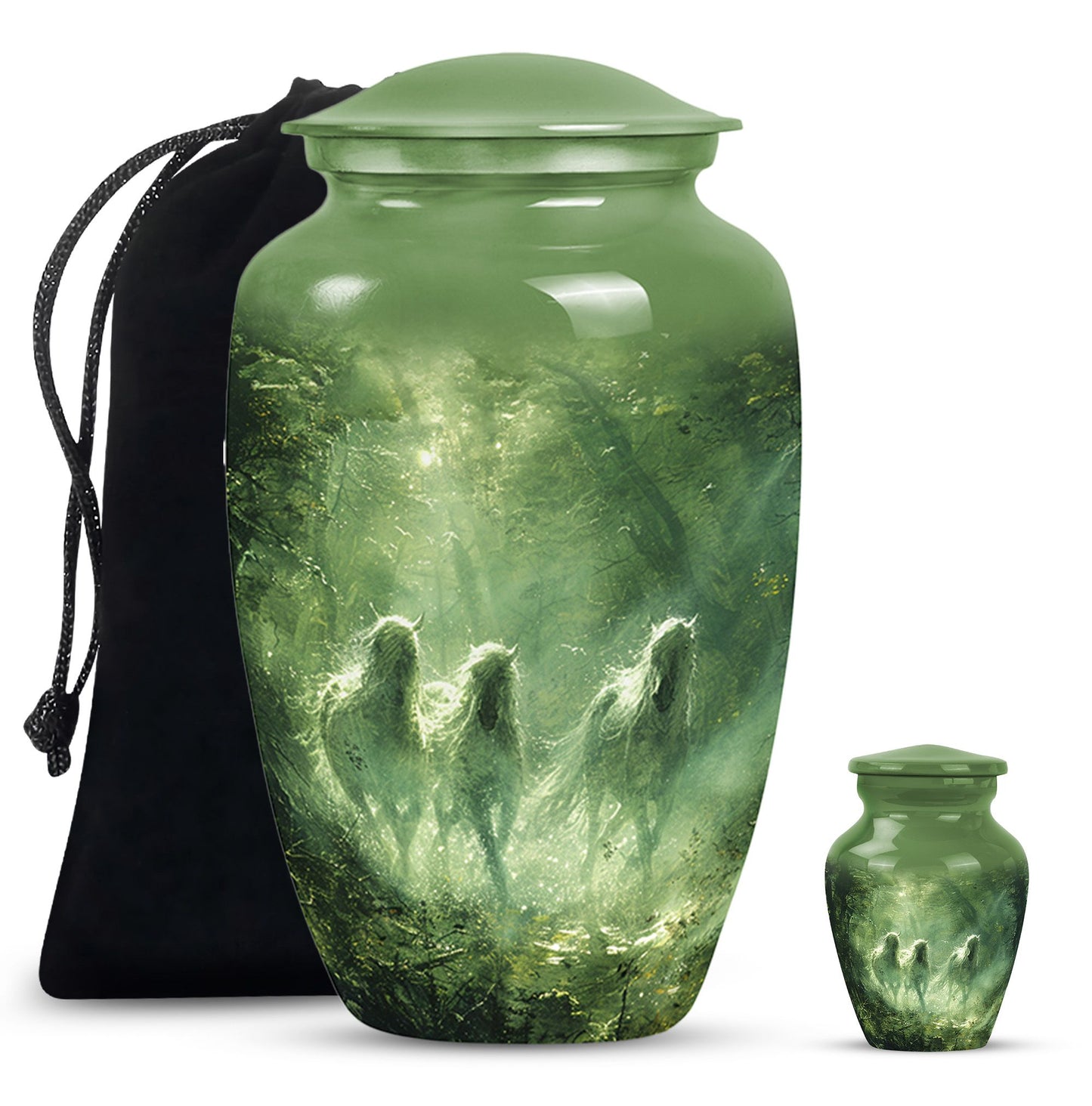 Personalized Unicorn Cremation Urn for Human Ashes - 10-inch, 200 cu in - Yatskia