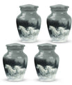White Horse & Snow Urn - Urns For Human Ashes Adult Large