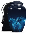Horse Urn with Glowing Spirit Horses - Adult Large Urns