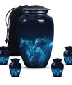 Horse Urn with Glowing Spirit Horses - Adult Large Urns