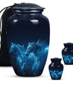 Horse Urn with Glowing Spirit Horses - Adult Large Urns