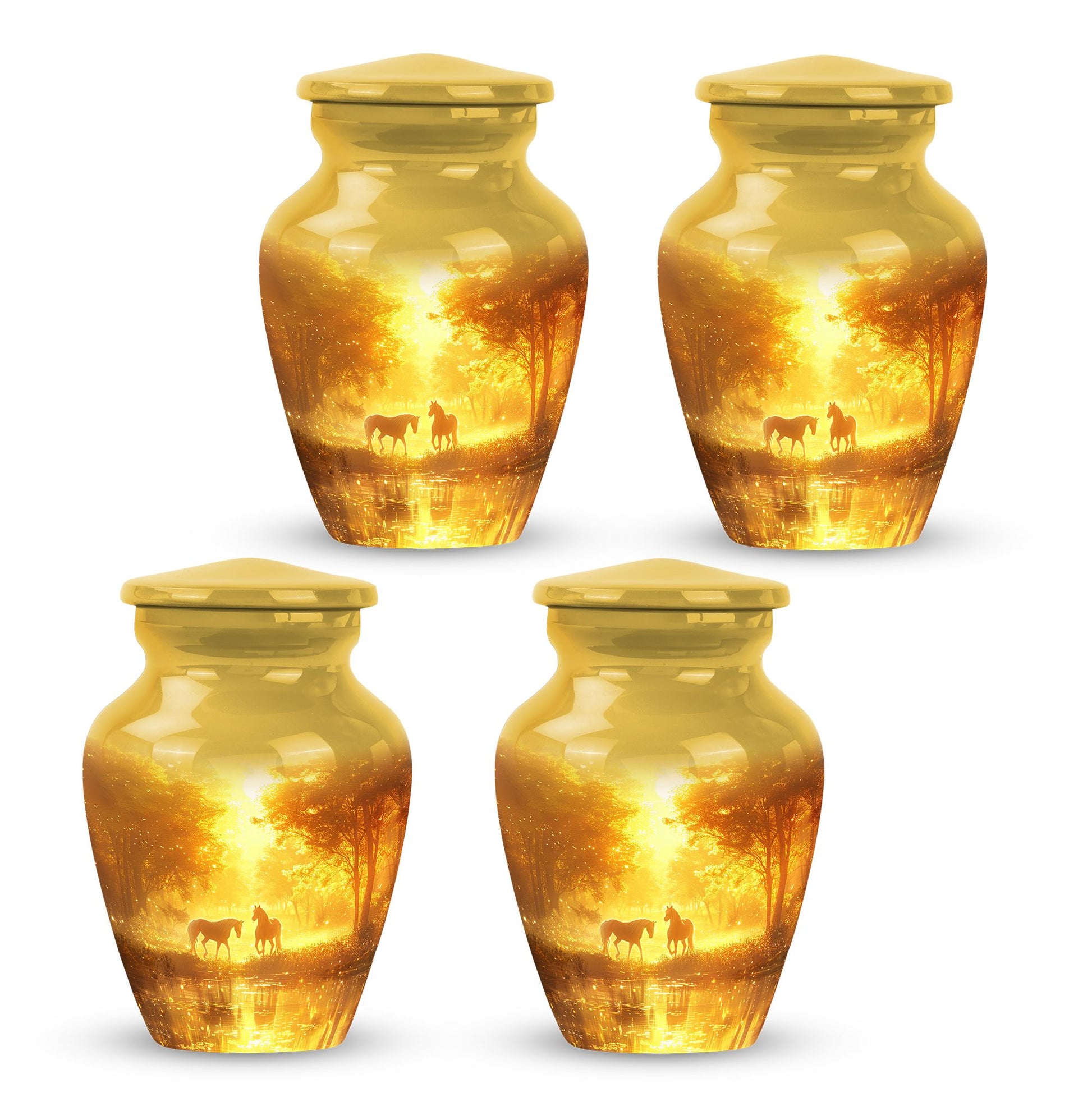 Golden Forest Serenity Cremation Urns For Human Ashes - Funeral Urn
