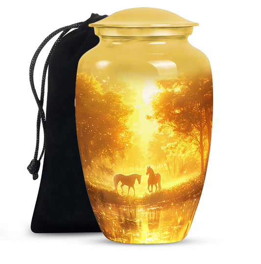 Golden Forest Serenity Cremation Urns For Human Ashes - Funeral Urn