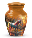 Autumn Magic Horse Cremation Urns For Human Ashes - Funeral Urns For Adult