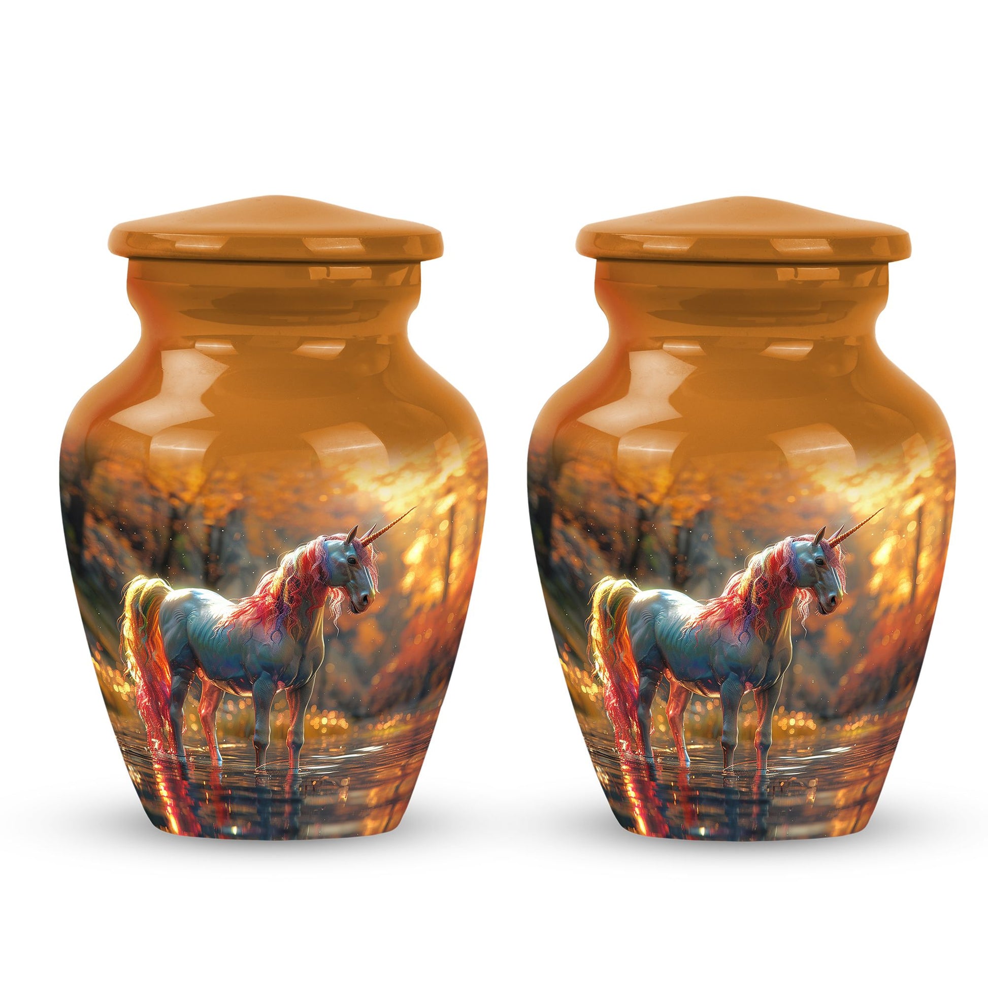 Autumn Magic Horse Cremation Urns For Human Ashes - Funeral Urns For Adult
