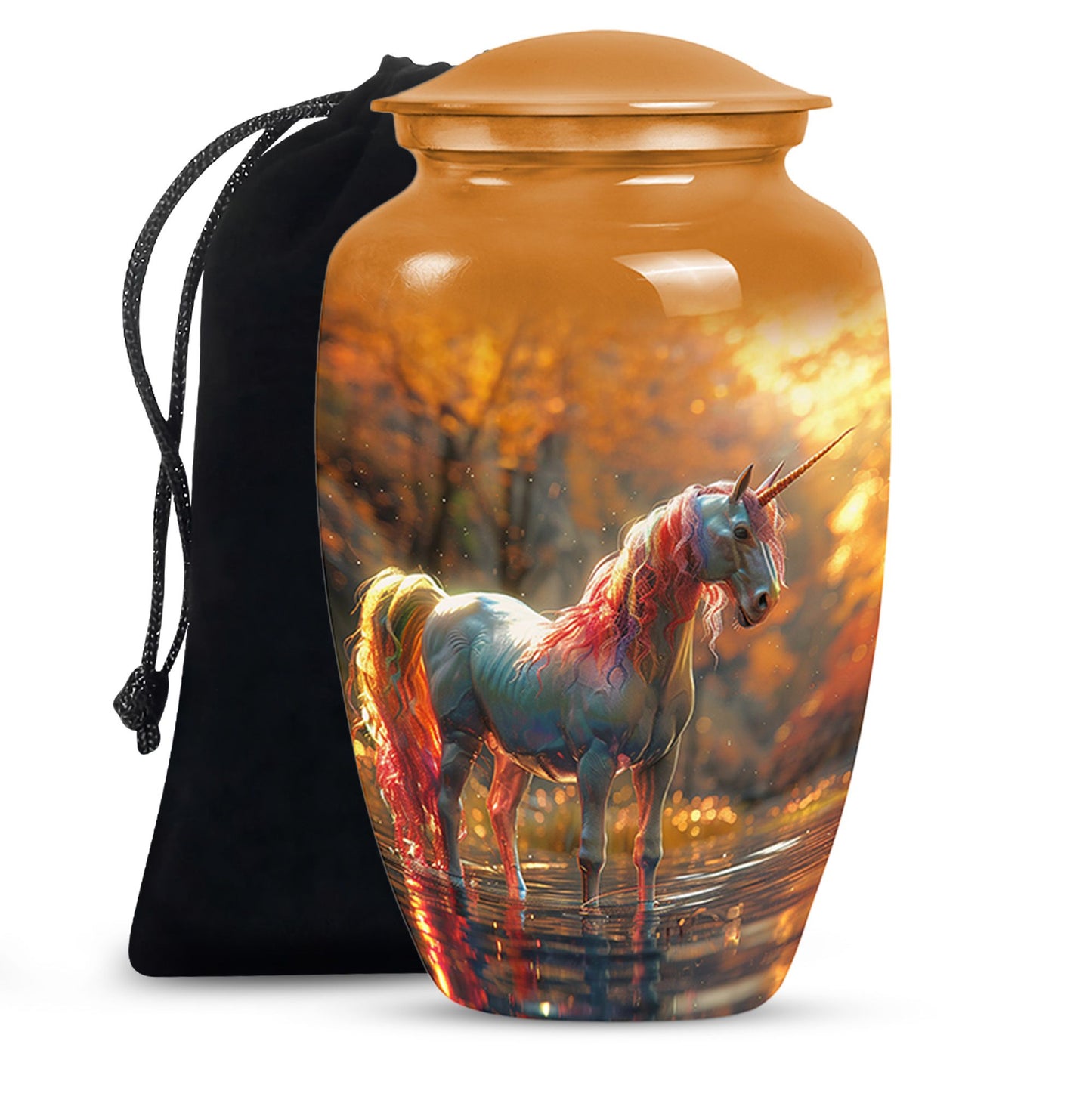 Personalized Horse Cremation Urn for Human Ashes - 10-inch, 200 cu in - Yatskia