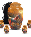 Autumn Magic Horse Cremation Urns For Human Ashes - Funeral Urns For Adult
