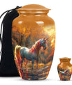 Autumn Magic Horse Cremation Urns For Human Ashes - Funeral Urns For Adult