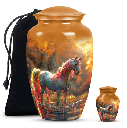 Personalized Horse Cremation Urn for Human Ashes - 10-inch, 200 cu in - Yatskia