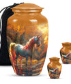 Autumn Magic Horse Cremation Urns For Human Ashes - Funeral Urns For Adult