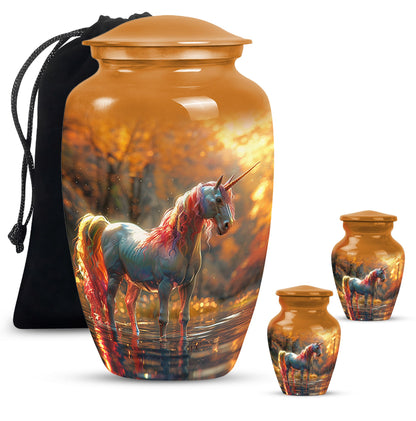 Personalized Horse Cremation Urn for Human Ashes - 10-inch, 200 cu in - Yatskia