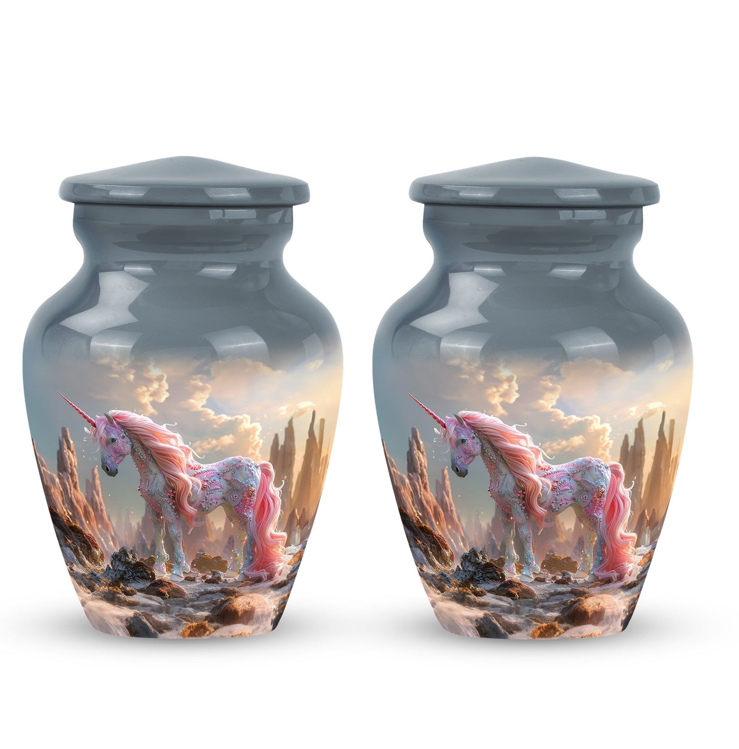 Personalized Unicorn Memorial Urn for Human Ashes - 10-inch, 200 cu in - Yatskia