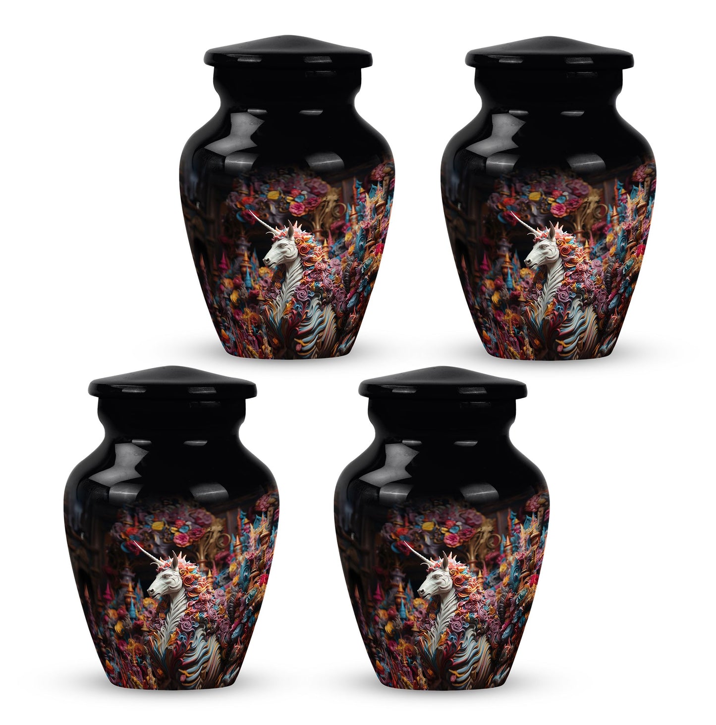 Personalized Horse Cremation Urn for Mom - 10-inch, 200 cu in - Yatskia