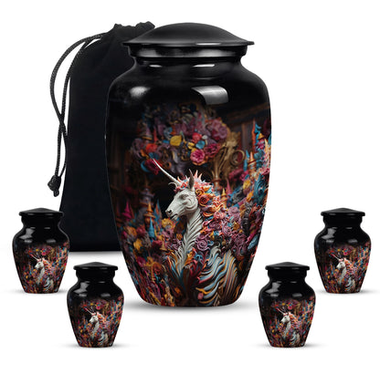 Personalized Horse Cremation Urn for Mom - 10-inch, 200 cu in - Yatskia