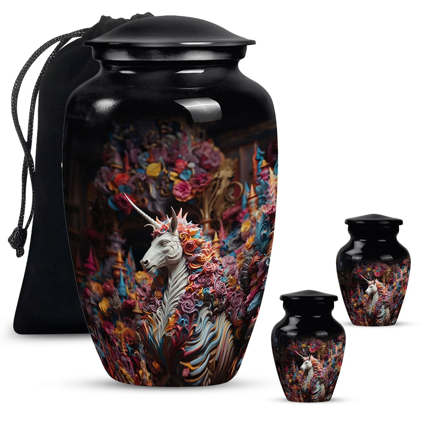 Personalized Horse Cremation Urn for Mom - 10-inch, 200 cu in - Yatskia