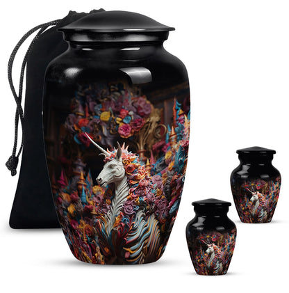Personalized Horse Cremation Urn for Mom - 10-inch, 200 cu in - Yatskia