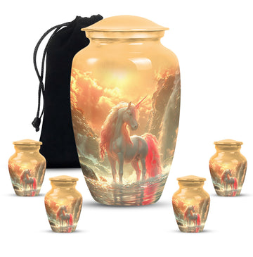 Large Urn With 4 Keepsake Urn