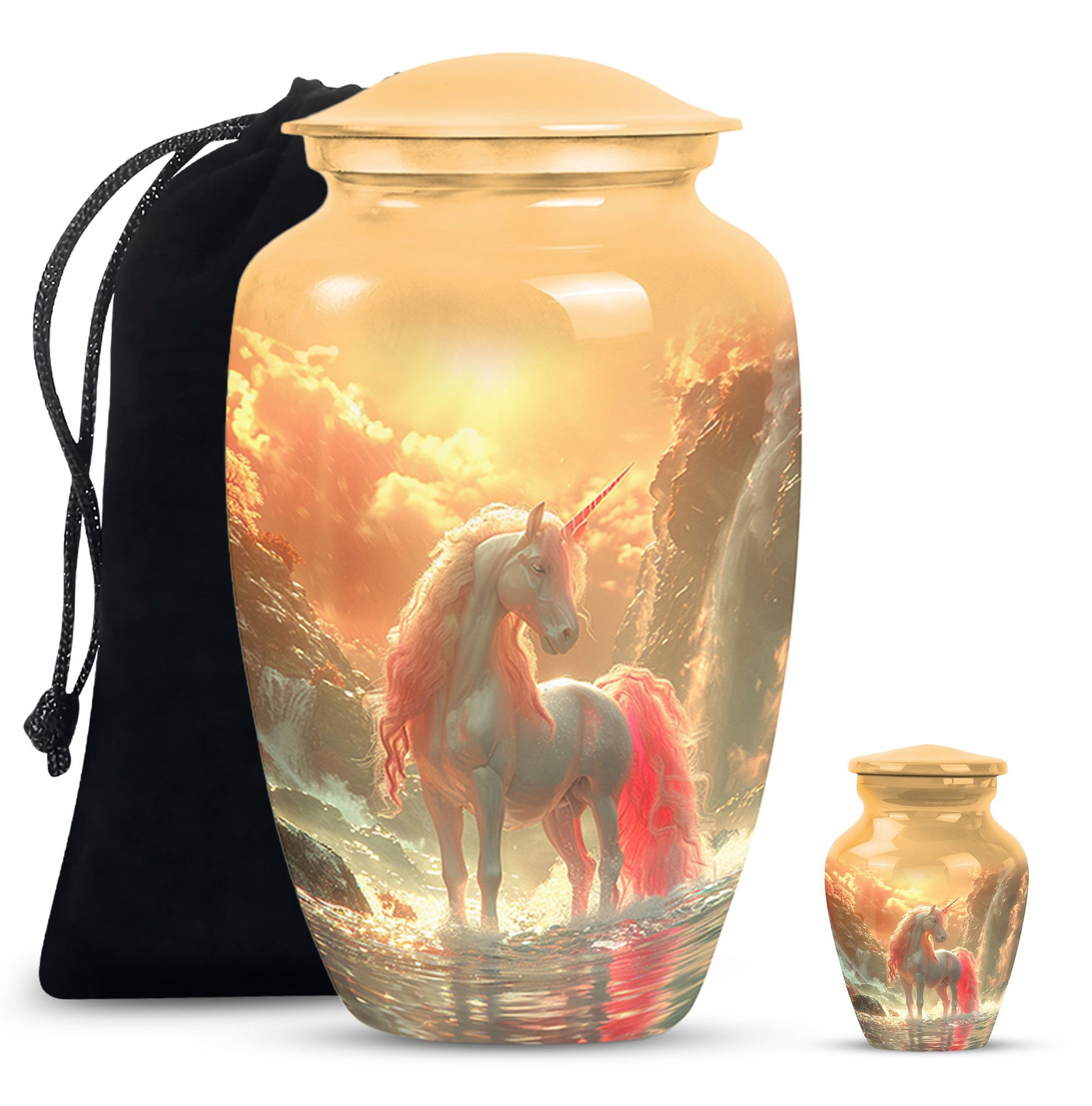 Mystical Dawn Unicorn Cremation Urns For Human Ashes - Large Urn For Mom