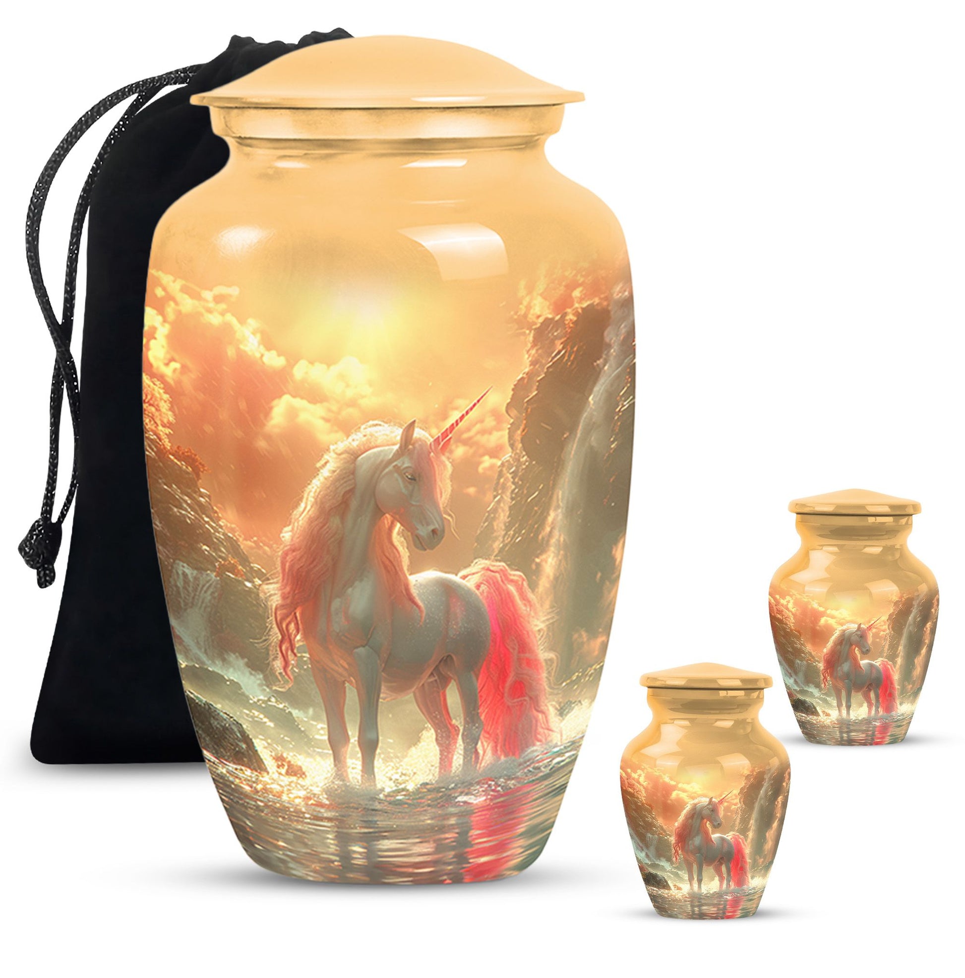 Mystical Dawn Unicorn Cremation Urns For Human Ashes - Large Urn For Mom