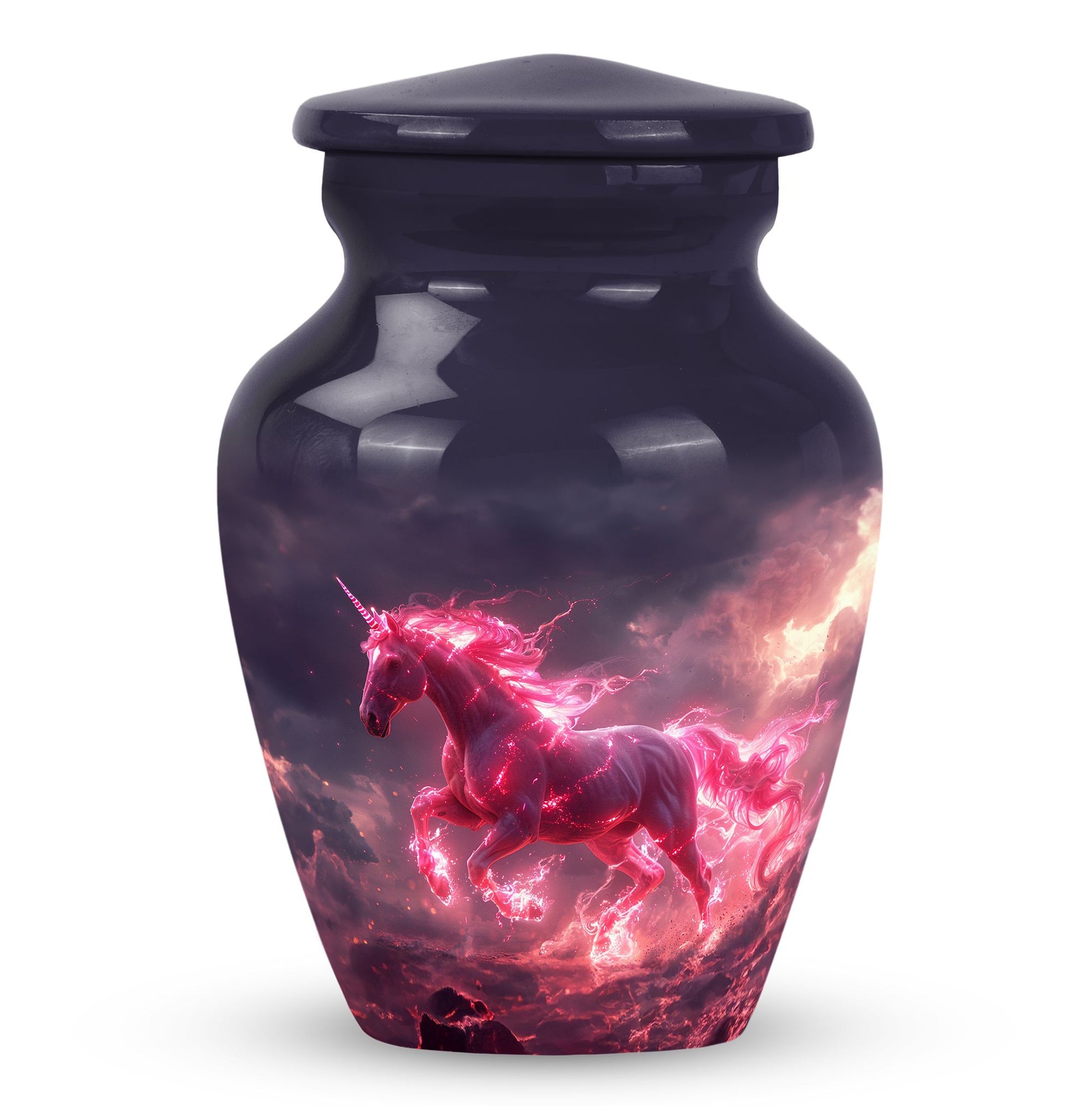 Neon Unicorn Cremation Urns For Human Ashes - Funeral Urns For Men