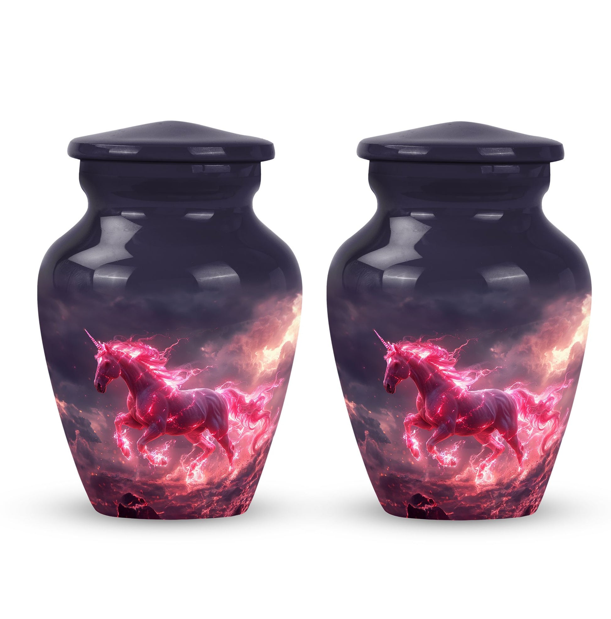 Neon Unicorn Cremation Urns For Human Ashes - Funeral Urns For Men