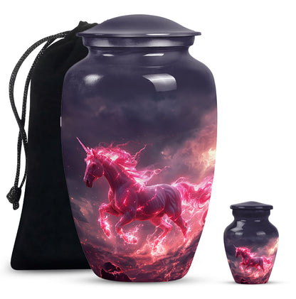 Personalized Unicorn Cremation Urn for Men - 10-inch, 200 cu in - Yatskia