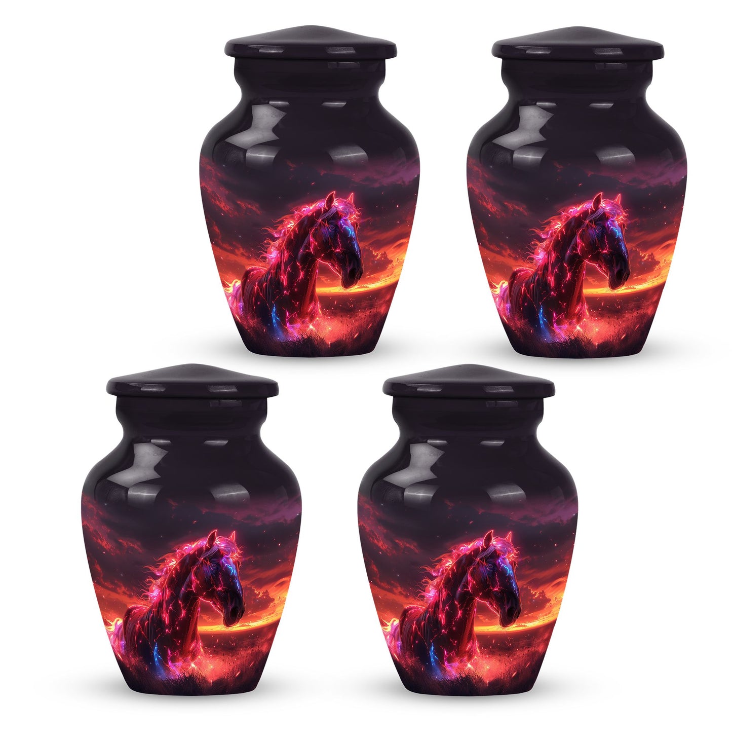 Personalized Horse Keepsake Urn for Human Ashes - 10-inch, 200 cu in - Yatskia