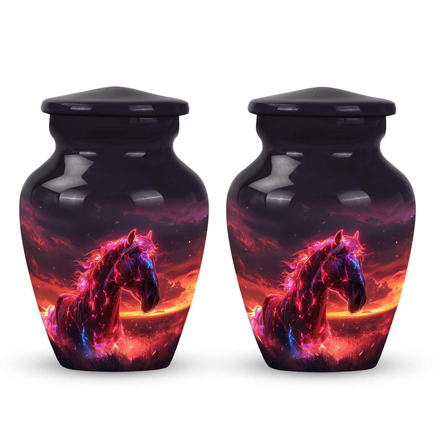 Personalized Horse Keepsake Urn for Human Ashes - 10-inch, 200 cu in - Yatskia