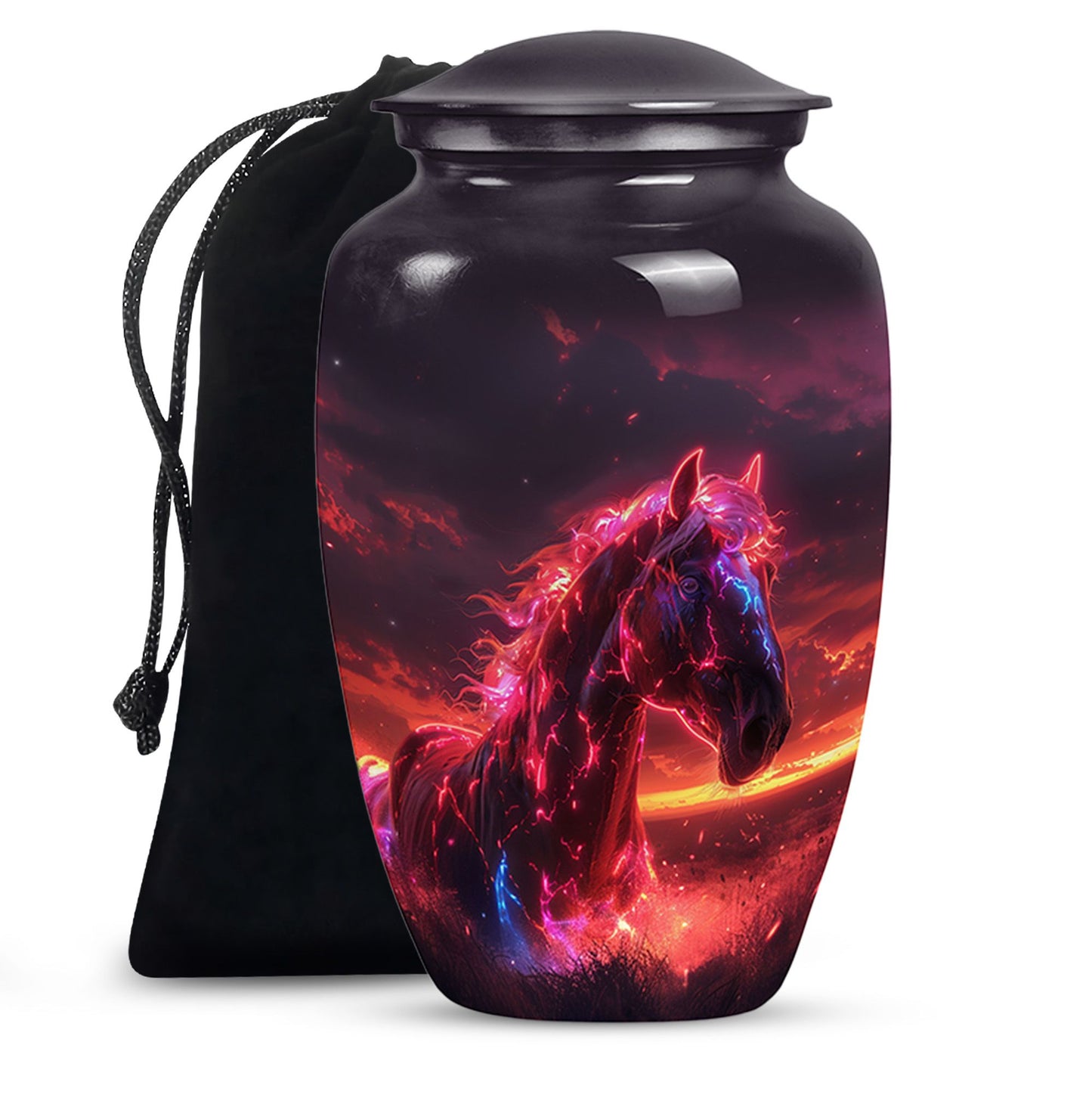 Personalized Horse Keepsake Urn for Human Ashes - 10-inch, 200 cu in - Yatskia