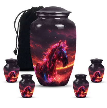 Personalized Horse Keepsake Urn for Human Ashes - 10-inch, 200 cu in - Yatskia