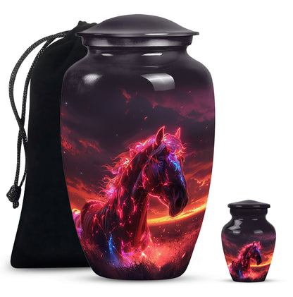 Personalized Horse Keepsake Urn for Human Ashes - 10-inch, 200 cu in - Yatskia