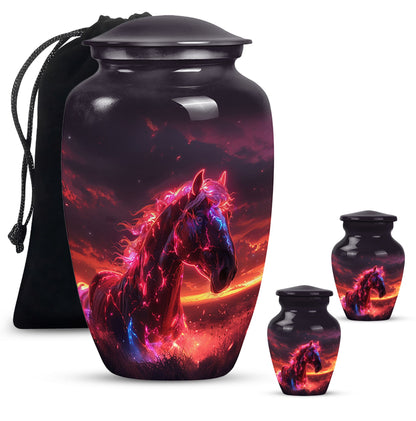 Personalized Horse Keepsake Urn for Human Ashes - 10-inch, 200 cu in - Yatskia