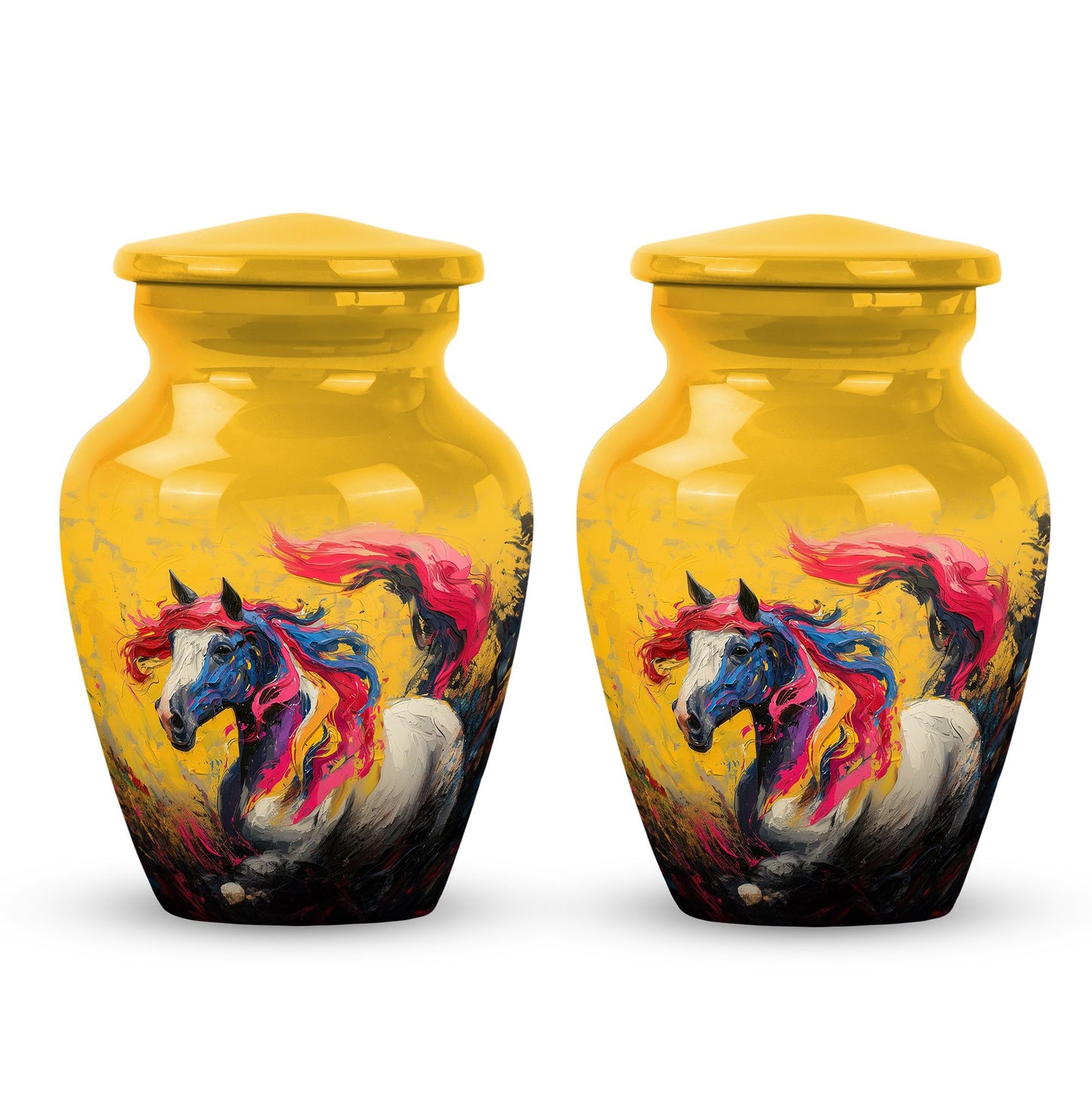 Personalized Horse Cremation Urn for Adult - 10-inch, 200 cu in - Yatskia